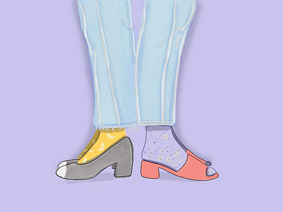 Unlikely Pairs illustration pairs shoes sketch socks