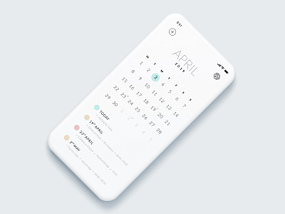 Daily UI Challenge 038 - Calendar 100 day ui challenge adobe photoshop adobe xd app design calendar calendar app clean daily ui daily ui 038 daily ui challenge dailyui design layout minimalist mobile design ui ui ux uidesign uipractice web design