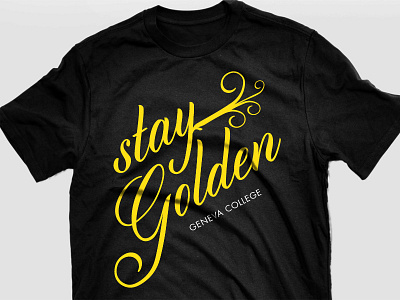 Stay Golden: Cylburn Edition black cylburn futura geneva college gold lost type non profit tshirt