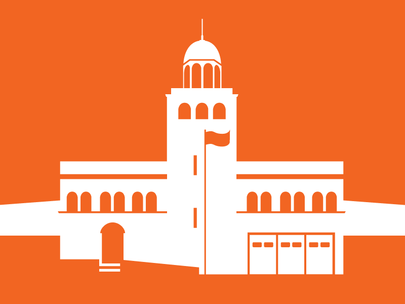 Beaver Falls City Building geometric illustration beaver falls pennsylvania