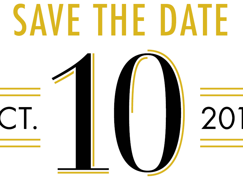 Save the Date dropline bodoni futura formal