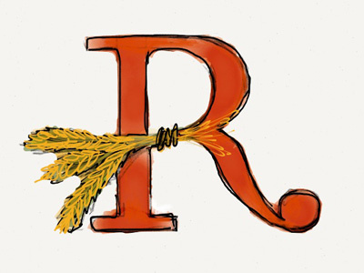 'R' Beer Logo Piece beer logo madewithpaper r sketch wheat