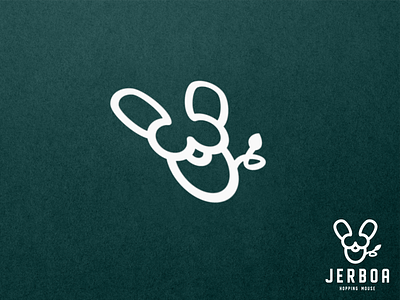 JERBOA adobe photoshop branding flat icon lineart logo logo design minimalist typography vector