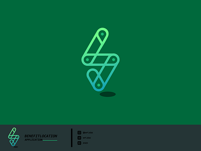 BENEFITLOCATION adobe photoshop branding flat icon lineart logo logo design minimalist typography vector