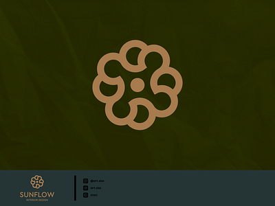 SUNFLOW adobe photoshop branding flat icon lineart logo logo design minimalist typography vector