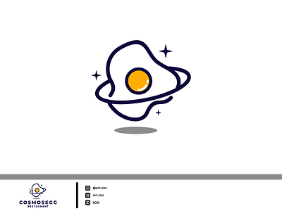 COSMOSEGG adobe photoshop awesome brand identity branding cosmos egg flat for sale icon line art lineart logo logo design logos logotype minimalist restaurant simple design typography vector