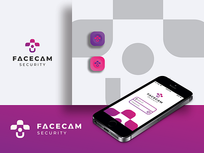 FACECAM adobe photoshop application awesome branding camera app creative design facecam for sale icon inspiration logo design logos logosai minimalist modern logo security app simple design technology typography vector