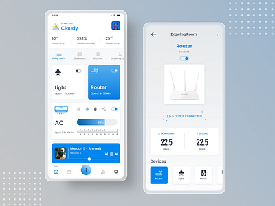 Smart Home App UI home automotion mobile app mobile ui remote control smart device smart home smart home app ui ui design uiux user interface design uxdesign