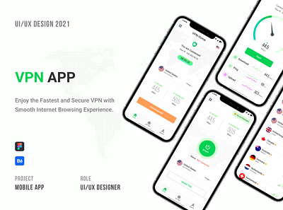 VPN APP UI/UX Design app behance behance case study case study figma design internet internet security ios app mobile app proxy ui design uiux user interface design uxdesign vpn vpn app vpn app ui vpn app ux vpn proxy