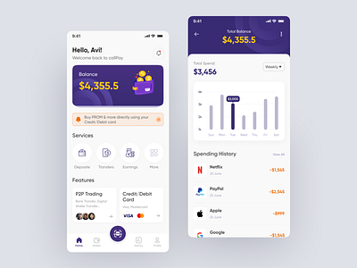 Finance app UI Design