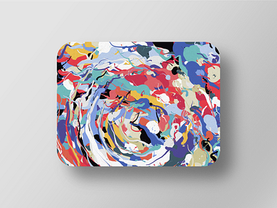 Drip painting abstract art colorful illustration p5.js processing