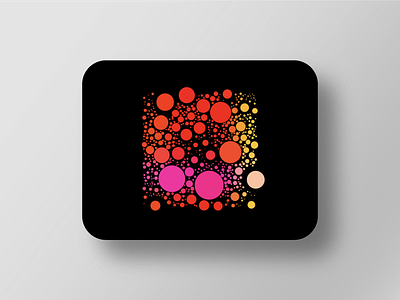 Bubble chart abstract art dataviz generative art p5.js processing red