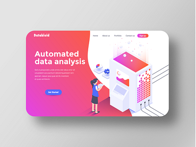 Databloid app branding colorful design flat minimal ui ux vector web