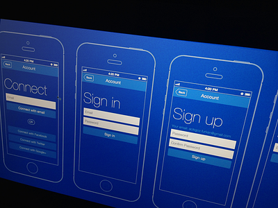 Connect Page connect design experience interface ios iphone login ui user ux wireframe
