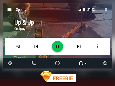 Spotify for Android Auto android auto freebie material design sketch spotify