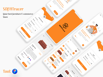 SOFATracer E-commerce Furniture Store design furniture app furniture store minimal mobile app mobile design mobile ui online shopping online store product design productdesign ui uidesign uiux