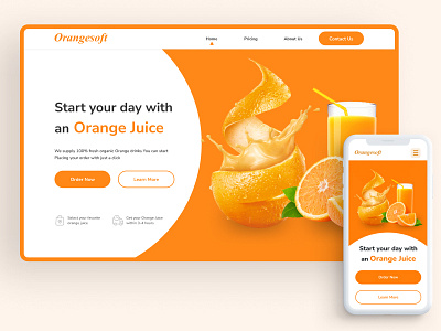 Orangesoft Landing Page design landing page design landing page ui landingpage minimal mobile design mobile landing page product design ui uidesign uiux uiuxdesign ux uxdesign web webdesign