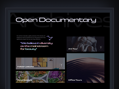 Documentary Section (Page) design documentary gallery images landing page landing page design minimal product design productdesign shots ui uidesign uiux user interface design ux design uxdesign webdesign website design