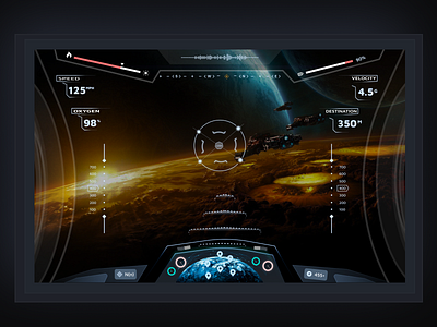 Gaming Spaceship HUD