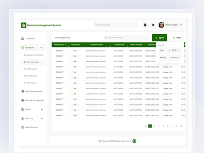 Flow Table (Revenue Management)