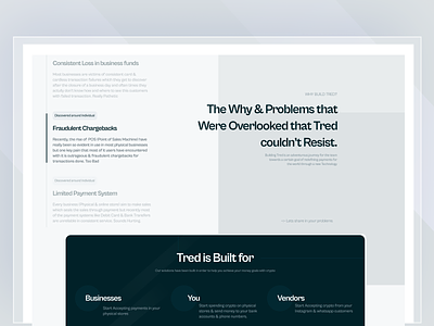Tred "Why Build" Page crypto design landing page landingpage minimal product design productdesign ui uidesign uiux user experience design user interface design ux design uxdesign web design web development website website design websitedesign why