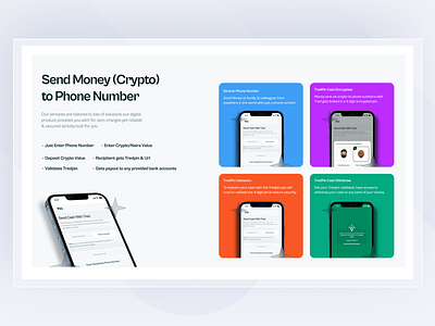 Tred Finance Services blockchain crypto cryptocurrency design guide landing page landingpage minimal product design service page services step by step ui uidesign uiux user interface design webdesign website website design