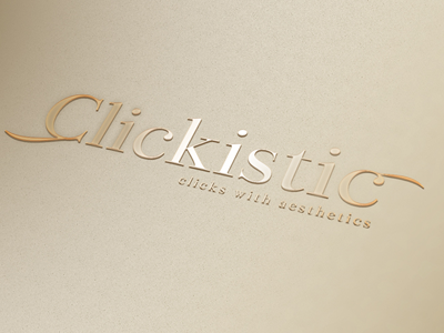 Clickistic branding logo design mock up photography