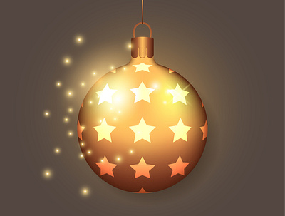 christmas ball ball christmas design gold golden holiday illustration new year shine vector