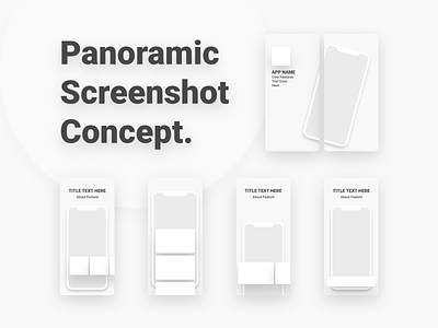 Appstore Panoramic Screenshot Concept appstore clean concept design inspiration minimal mobile app panoramic screenshot playstore screenshot screenshots trend ui ux