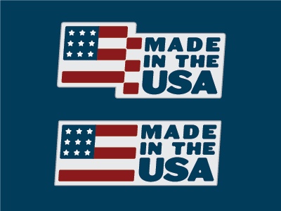 USA Made america leviathan made manufacture stars sticker stripes usa