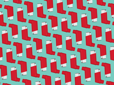 chronic asthma illustration pattern