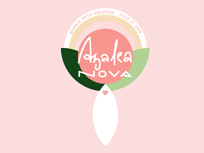 Azalea Nova. 2 angel baby flower memorial rattle
