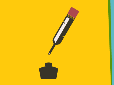 Writer + Editor editor eraser feather gif ink pen writer