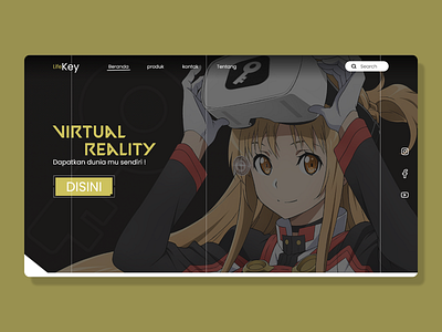 LifeKey - Web Design Concept anime e commerce web technologies technology virtual reality web technology website concept