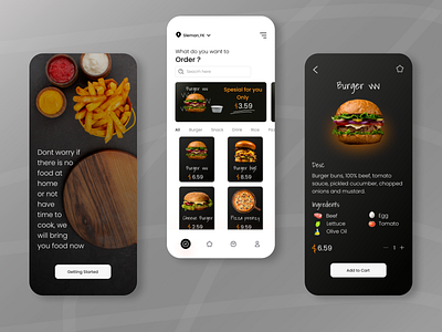Junk food - mobile apps design burger design apps food online food ordered mobile app design mobile apps mobile interface mobile ui ui design ux design