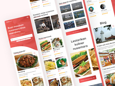 Resepnesia - web responsive cuisine culinary indonesian mobile mobile first receipt responsive ui ui design ux design web design website