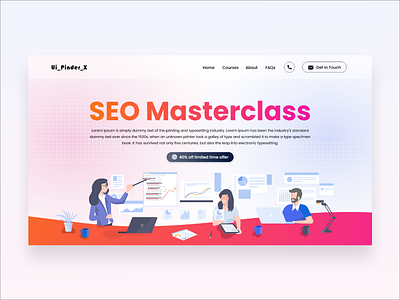 SEO Masterclass banner design graphic design illustration seo seo masterclass smm ui website design