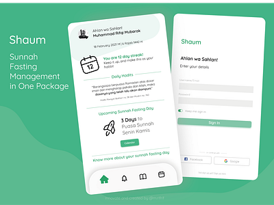 Sunnah Fasting Manager App Interface