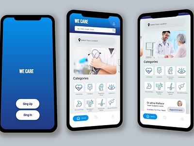 Healthcare app adobe xd healthcare mobile app uidesign
