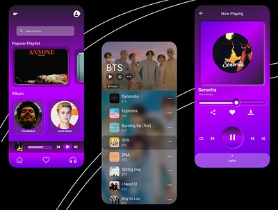 Music App adobe xd app design figma mobile mobile app music app music player song ui