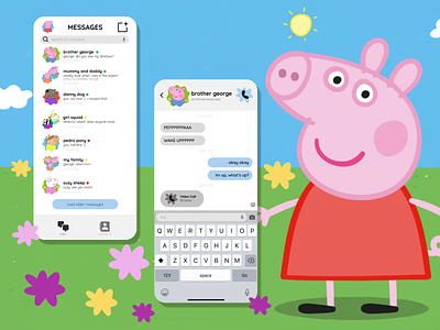 Daily UI 013 daily 100 challenge daily ui direct messaging daily ui message dailyui dailyui013 dailyuichallenge messaging peppa pig peppa pig messaging