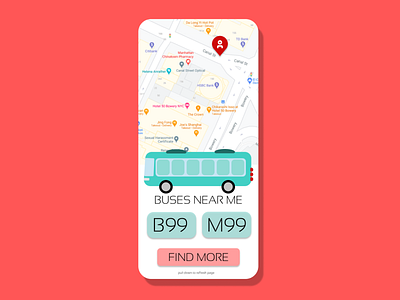 Daily UI 020 bus tracker bus ui daily 100 challenge dailyui dailyui location tracker dailyui020 dailyuichallenge location pin