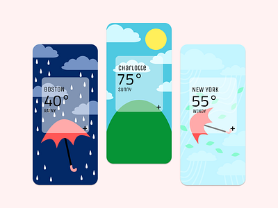 Daily UI 037 daily 100 challenge daily ui weather dailyui dailyuichallenge rainy sunny weather ui windy