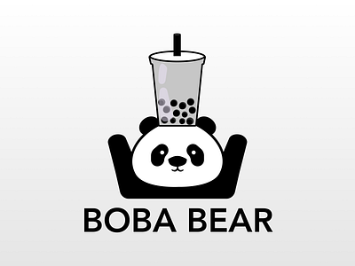 Daily UI 052 boba boba bear daily 100 challenge daily ui logo dailyui dailyui052 dailyuichallenge logo panda