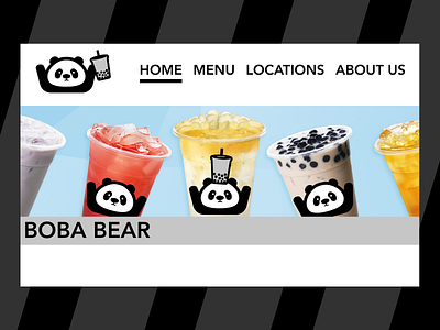 Daily UI 053 boba bubble tea daily 100 challenge daily ui header navigation dailyui dailyui053 dailyuichallenge header navigation