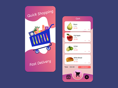 Daily UI 058 cart checkout daily 100 challenge daily ui shopping dailyui dailyui058 dailyuichallenge groceries shopping cart