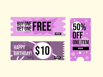 Daily UI 061 coupon daily 100 challenge dailyui dailyui061 dailyuichallenge discount redeem coupon