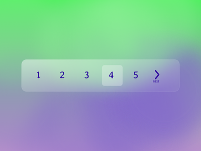 Daily UI 085 daily 100 challenge dailyui dailyui85 dailyuichallenge glassmorphism numbering pages pagination