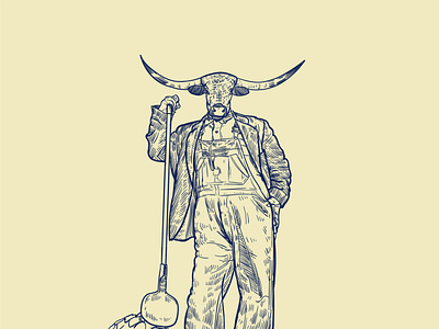 Longhorn tequila farmer