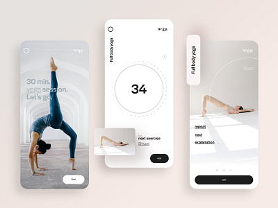 UI design for a sport and meditation app 🏃🏽‍♀️